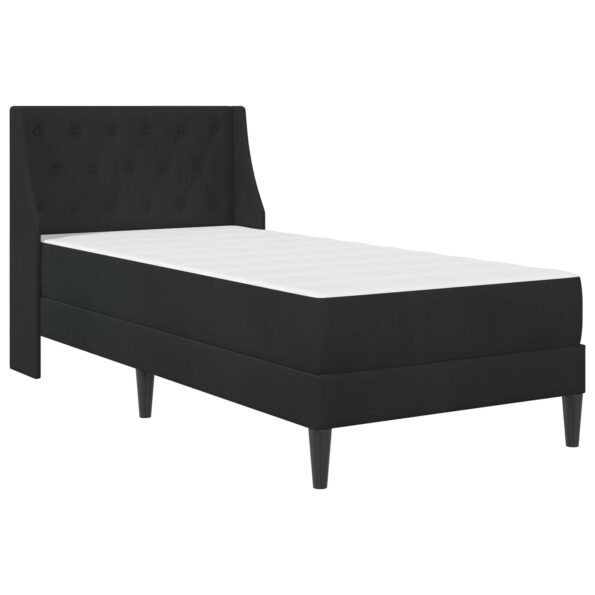 vidaXL Rám postele s matracom s matracmi Čierny 90 x 190 cm Zamat – Obrázok 3