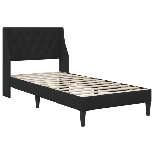 vidaXL Rám postele s matracom s matracmi Čierny 90 x 190 cm Zamat – Obrázok 4