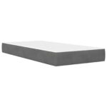 vidaXL Rám postele s matracom s matracmi Tmavo šedá 100 x 200 cm Zamat – Obrázok 5