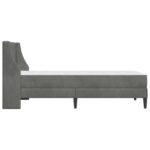 vidaXL Rám postele s matracom s matracmi Tmavo šedá 100 x 200 cm Zamat – Obrázok 7