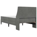 vidaXL Rám postele s matracom s matracmi Tmavo šedá 100 x 200 cm Zamat – Obrázok 8