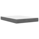 vidaXL Rám postele s matracom s matracmi Tmavo šedá 120 x 190 cm Zamat – Obrázok 5