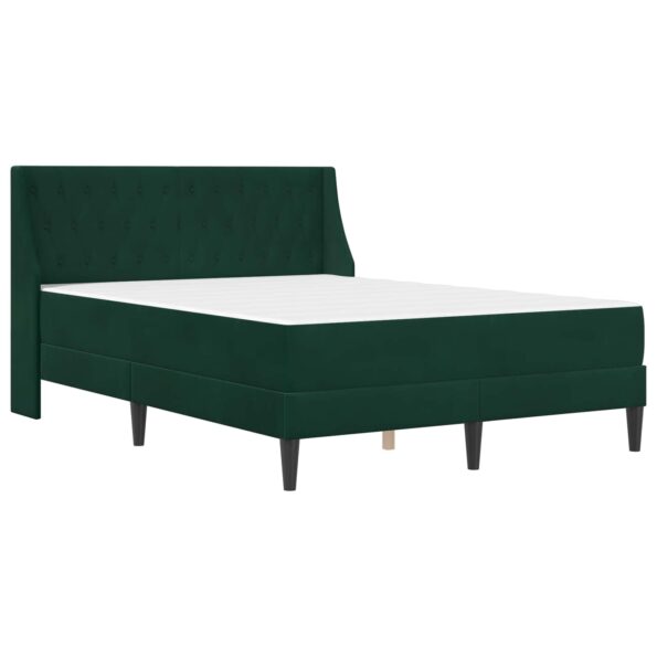 vidaXL Rám postele s matracom Tmavozelená 120 x 190 cm Zamat – Obrázok 3