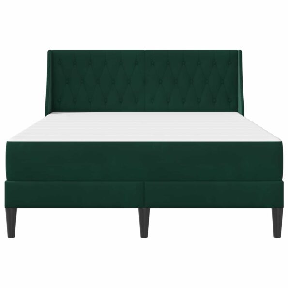 vidaXL Rám postele s matracom Tmavozelená 120 x 190 cm Zamat – Obrázok 6