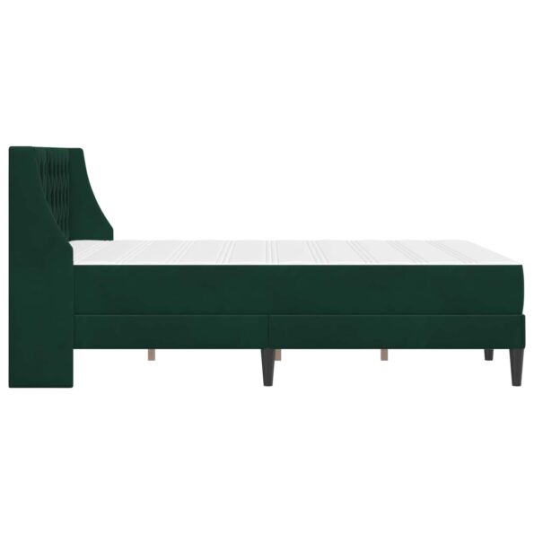 vidaXL Rám postele s matracom Tmavozelená 120 x 200 cm Zamat – Obrázok 7