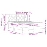 vidaXL Rám postele s matracom Tmavozelená 140 x 190 cm Zamat – Obrázok 11