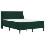 vidaXL Rám postele s matracom Tmavozelená 140 x 190 cm Zamat – Obrázok 3