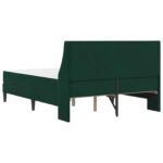 vidaXL Rám postele s matracom Tmavozelená 140 x 190 cm Zamat – Obrázok 8