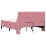 vidaXL Rám postele s matracom s matracmi Ružová 140 x 190 cm Zamat – Obrázok 8
