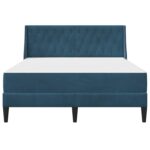 vidaXL Rám postele s matracom s matracmi Modrá 140 x 190 cm Zamat – Obrázok 6