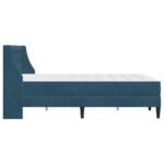 vidaXL Rám postele s matracom s matracmi Modrá 140 x 190 cm Zamat – Obrázok 7