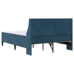 vidaXL Rám postele s matracom s matracmi Modrá 140 x 190 cm Zamat – Obrázok 8