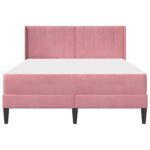 vidaXL Rám postele s matracom Ružová 120 x 190 cm Zamat – Obrázok 6