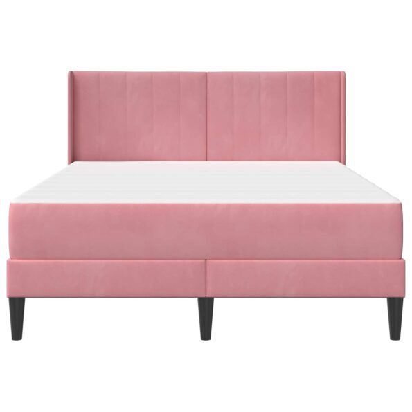 vidaXL Rám postele s matracom Ružová 120 x 190 cm Zamat – Obrázok 6