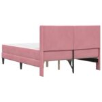 vidaXL Rám postele s matracom Ružová 120 x 190 cm Zamat – Obrázok 8