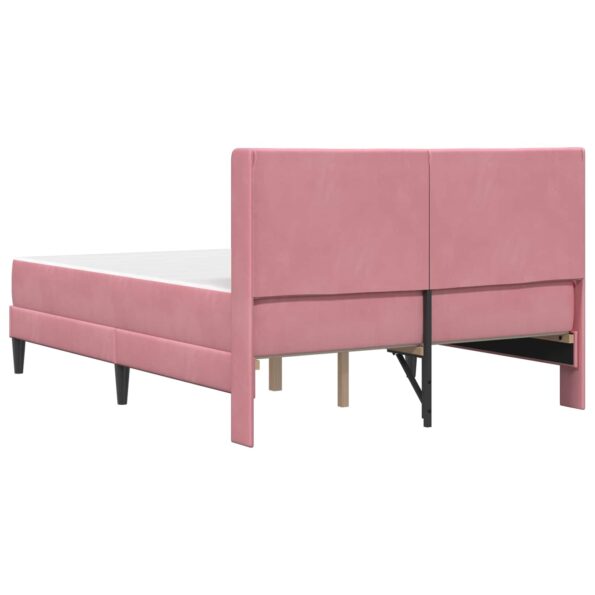 vidaXL Rám postele s matracom Ružová 120 x 190 cm Zamat – Obrázok 8