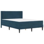vidaXL Rám postele s matracom s čelnou doskou Modrá 120 x 190 cm Zamat – Obrázok 3