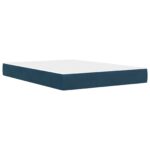 vidaXL Rám postele s matracom s čelnou doskou Modrá 120 x 190 cm Zamat – Obrázok 5