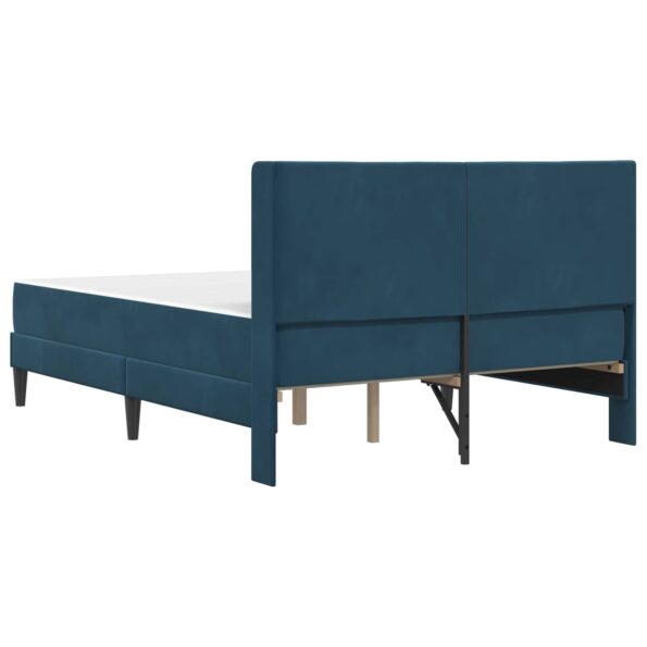 vidaXL Rám postele s matracom s čelnou doskou Modrá 120 x 190 cm Zamat – Obrázok 8