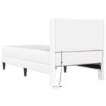 vidaXL Rám postele s matracom Biela 90 x 190 cm Umelá koža – Obrázok 10