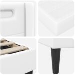 vidaXL Rám postele s matracom Biela 90 x 190 cm Umelá koža – Obrázok 11