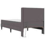 vidaXL Rám postele s matracom Sivá 90 x 200 cm Umelá koža – Obrázok 10