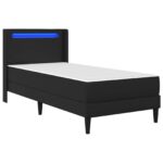vidaXL Rám postele s matracom Čierna 100 x 200 cm Umelá koža – Obrázok 5