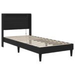 vidaXL Rám postele s matracom Čierna 100 x 200 cm Umelá koža – Obrázok 7