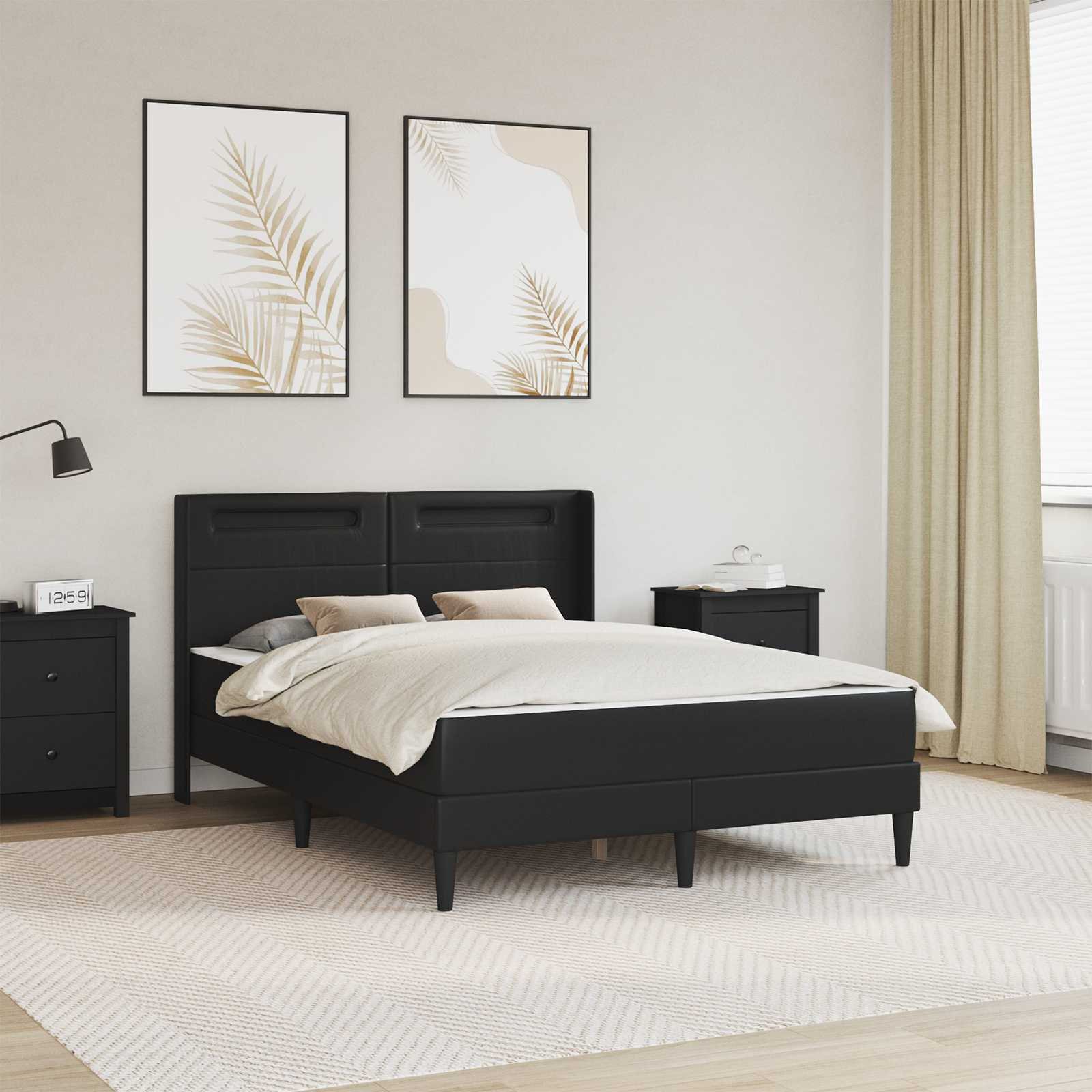 3414904_1.jpg vidaXL Rám postele s matracom Čierna 120 x 190 cm Umelá koža – Obrázok 1