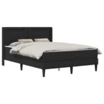 vidaXL Rám postele s matracom Čierna 120 x 190 cm Umelá koža – Obrázok 2