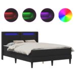 vidaXL Rám postele s matracom Čierna 120 x 190 cm Umelá koža – Obrázok 3