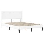 vidaXL Rám postele s matracom Biela 120 x 190 cm Umelá koža – Obrázok 6