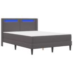 vidaXL Rám postele s matracom Sivá 120 x 200 cm Umelá koža – Obrázok 5