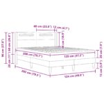 vidaXL Rám postele s matracom Biela 120 x 200 cm Umelá koža – Obrázok 13