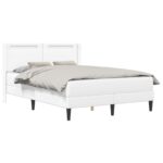 vidaXL Rám postele s matracom Biela 120 x 200 cm Umelá koža – Obrázok 2