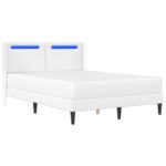 vidaXL Rám postele s matracom Biela 120 x 200 cm Umelá koža – Obrázok 5