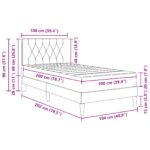 vidaXL Rám postele s matracom Tmavo šedá 100 x 200 cm Zamat – Obrázok 11