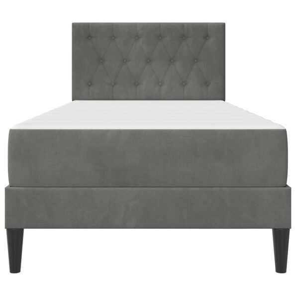 vidaXL Rám postele s matracom Tmavo šedá 100 x 200 cm Zamat – Obrázok 6