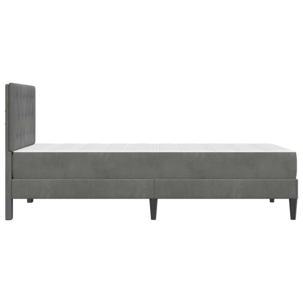 vidaXL Rám postele s matracom Tmavo šedá 100 x 200 cm Zamat – Obrázok 7