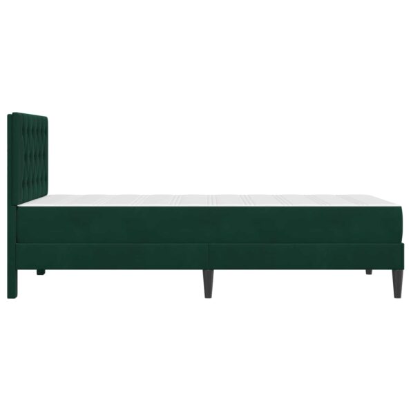 vidaXL Rám postele s matracom Tmavozelená 100 x 200 cm Zamat – Obrázok 7