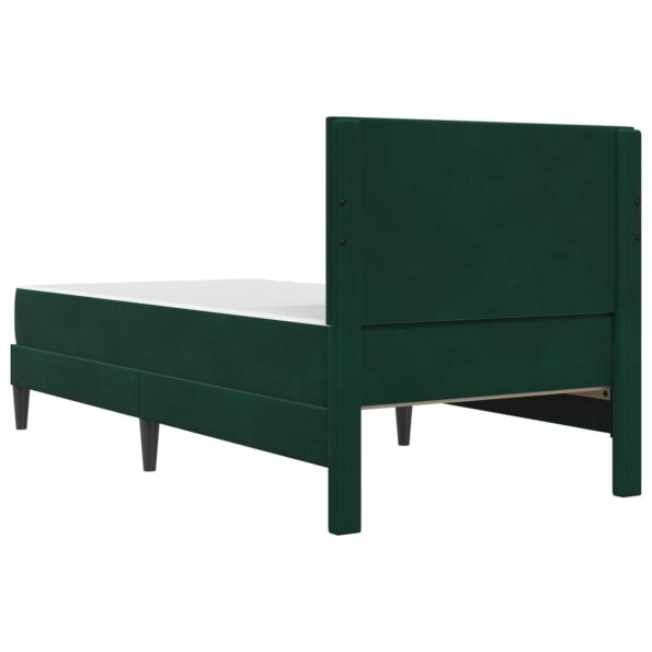 vidaXL Rám postele s matracom Tmavozelená 100 x 200 cm Zamat – Obrázok 8