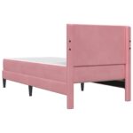 vidaXL Rám postele s matracom Ružová 100 x 200 cm Zamat – Obrázok 8