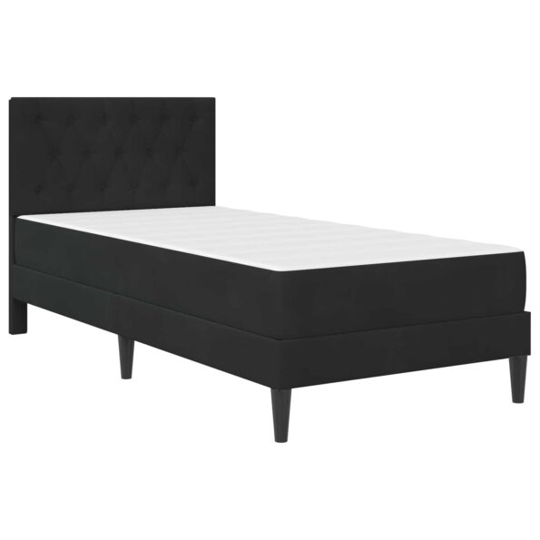 vidaXL Rám postele s matracom Čierny 100 x 200 cm Zamat – Obrázok 3