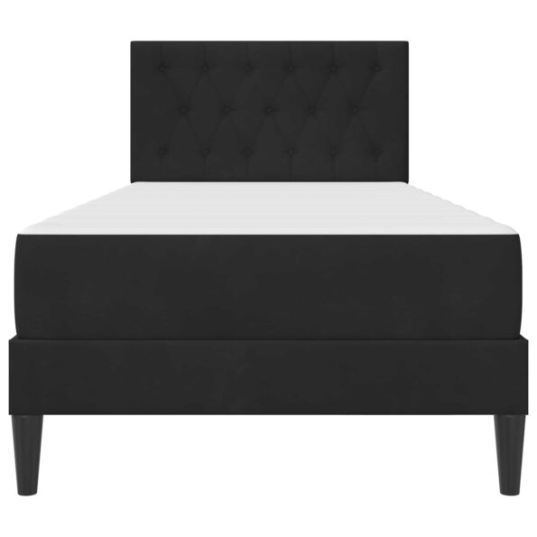 vidaXL Rám postele s matracom Čierny 100 x 200 cm Zamat – Obrázok 6