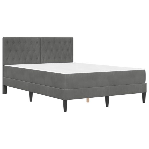 vidaXL Rám postele s matracom Tmavo šedá 120 x 200 cm Zamat – Obrázok 3