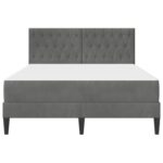 vidaXL Rám postele s matracom Tmavo šedá 120 x 200 cm Zamat – Obrázok 6