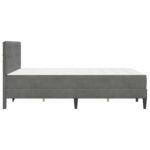 vidaXL Rám postele s matracom Tmavo šedá 120 x 200 cm Zamat – Obrázok 7