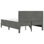 vidaXL Rám postele s matracom Tmavo šedá 120 x 200 cm Zamat – Obrázok 8