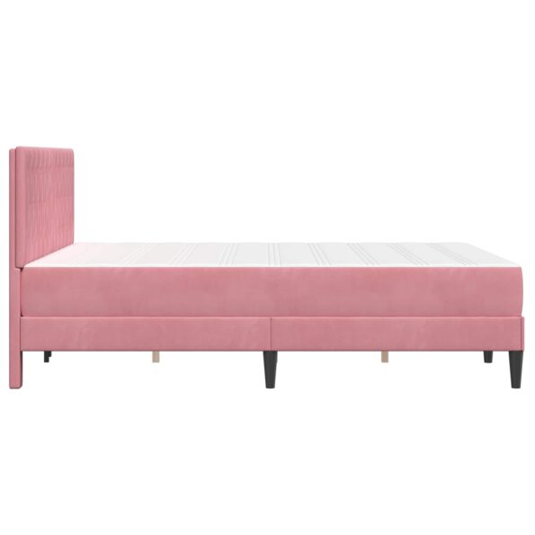 vidaXL Rám postele s matracom Ružová 120 x 200 cm Zamat – Obrázok 7