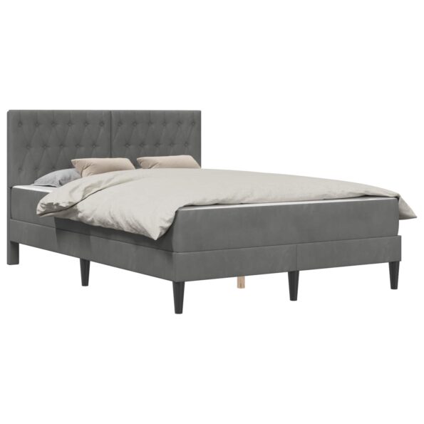 vidaXL Rám postele s matracom Tmavo šedá 160 x 200 cm Zamat – Obrázok 2
